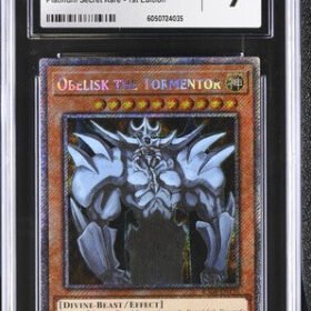 Obelisk the Tormentor Platinum Secret Rare Quarter Century Stampede CGC 9